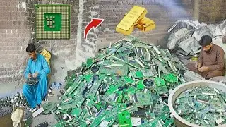 Unique Way To Recover Pure 24K Gold From Electronics Scrap | Gold Scrap