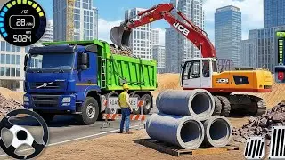 Real City Construction Simulator 3D 🏗️ | Road Builder Excavator Truck Gameplay