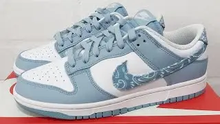 NIKE DUNK LOW PAISLEY WORN BLUE