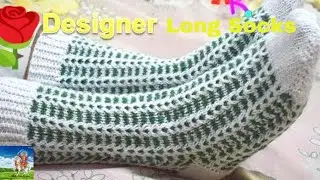Knitting designer Gents long socks [Hindi]