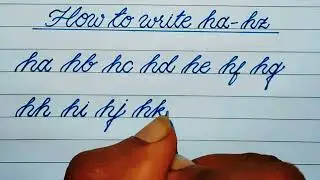 How to connect ha-hz ll How to write cursive handwriting 
