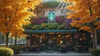 OUTDOOR STARBUCKS COFFEE AMBIENCE &ndash; Relaxing Jazz Music for Work, Study, and Focus &ndash; No Ads |