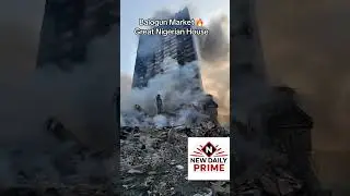 Balogun Market fire: Firefighters contain blaze as Sanwo-Olu assesses damage.