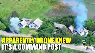 AFU soldiers were found entering the post one by one being strucks by drone