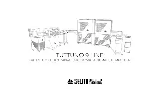 AUTOMATIC ONESHOT TUTTUNO9 CHOCOLATE PRODUCTION LINE WITH SPIDERMAX DOUBLE COOLING TUNNEL +DEMOULDER