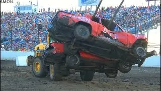 Derby Demolition Wrecked Cars Dirt Oval Route 66 Raceway