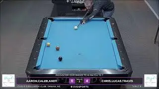 AARON,CALEB,ANDY vs CHRIS,LUCAS,TRAVIS - CLOUD 9 BILLIARDS CLUB - TABLE 8 | EvoSports