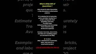 What is BOQ? | Bill of Quantities Explained