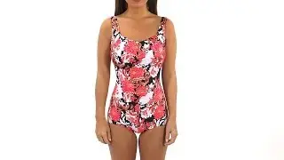 Maxine Fine Romance Shirred Front Girl Leg One Piece | SwimOutlet.com