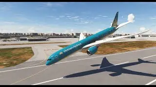 Extreme Weather! Vietnam Airlines B787 Battles Violent Winds While Landing -4K