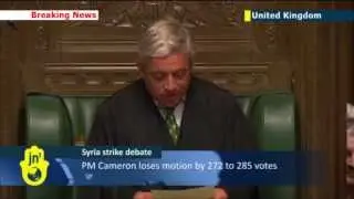 Syria Strike Debate: UK parliament defeats government motion on military intervention