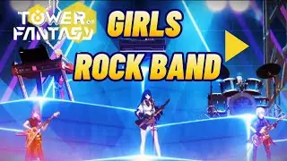 Tower of Fantasy: Girls ROCK BAND!!! Street music dance show in Mirroria for Ruby's birthday