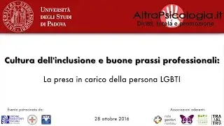 La presa in carico della persona LGBTI - Saluti istituzionali