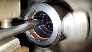 Sample of steel internal turning loading with Tabriz industrial turning machine #machine 