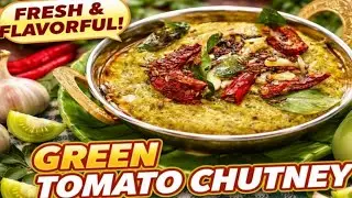 Easy 5-Minute Green Tomato Chutney#chutney#recipe#trending#cooking 