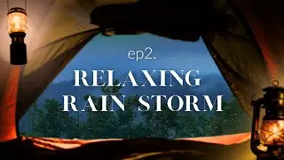 Rain on Tent High Above Valley (Heavy Fog & Storm) | Cozy Camping Ambience
