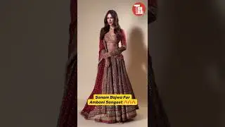 Sonam Bajwa Dressed For Ambani Sangeet, Looking Like A Bride Herself 😍 #trendingtohhai #sonambajwa