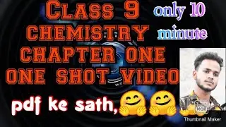 class 9 chemistry chapter one one shot pdf free me paye#mathandartsguru