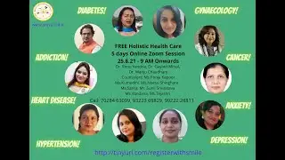 Holistic Health Care (Hindi) - Invitation for 25th-29th Aug 2021 - 5days Free Session - Ms.Tejashri