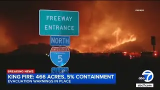 Brush fire explodes to nearly 500 acres near 5 Freeway