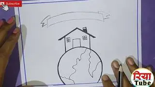 How to draw Stay Home🏡  Save Lives Easy Poster/Corona Virus Cobid-19 Awareness Poster Drawing