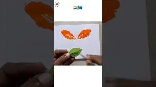 🇮🇳Unique Independence day leaf painting/Republic Day Drawing #viral #shorts #youtubeshorts #trending