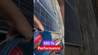 UTL Solar : Solar Panel Cleaning | 400 Watt Solar Setup Livfast Solar | #shorts #solarpanel#utlsolar