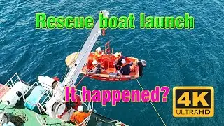 Rescue Boat Launch and Recovery Procedure 4K Video
