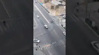 Alien abduction, cars lifted in air floating