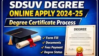 Sri Dev Suman University Online Degree Apply 2024-25 | SDSUV Degree Certificate Online Kaise Kare