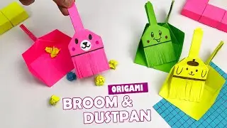 Origami Paper Broom and Dustpan | How to make Broom and Dustpan  #trending #diy #papercraft