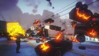 GTA 5 Truck Crash on the Bridge Caused by Brake Failures.
