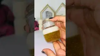 Golden jar candle💕 #candlemaking #youtubeshorts #candlelove #food #fun