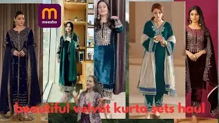 Beautiful party wear velvet kurta set from meesho 👍👗🙈💼🖇️#meesokenayeproduct #kurtasets #meeshoaap 
