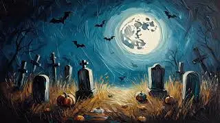 Van Gogh Style 4K Halloween Painting | Fall Wall Art for TV Display | Cozy Autumn Home D&eacute;cor
