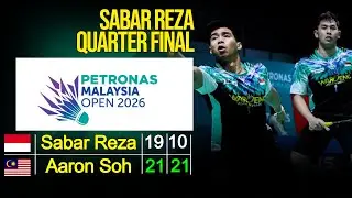 Sabar/Reza vs Aaron/Soh | QF Malaysia Open 2026 | Live Badminton Reaction + Score
