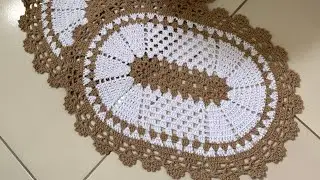 Tapete da pia oval em croch&ecirc;, simples e f&aacute;cil 