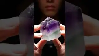Geometric Color Zoning Inside a Natural Fluorite Cube 🔷 | Ultra-Realistic Macro ASMR