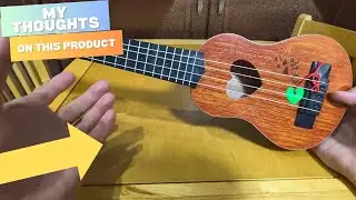 Детская игрушечная классическая укулеле-гитара YEZI, коричневый цвет. ОБЗОР #реклама #amazoninflu...