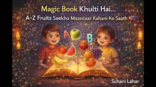 Magic Book Khulti Hai&hellip; A&ndash;Z Fruits Seekho Mazedaar Kahani Ke Saath 🍎📘