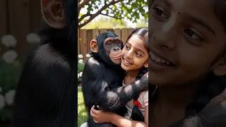 chimpanzee gf video #trending #funny #cartoon #animals #art #chimpanzee #shorts