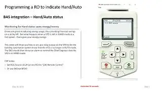 Video ACH580 Programming a Relay Output (RO) for Hand/Auto status