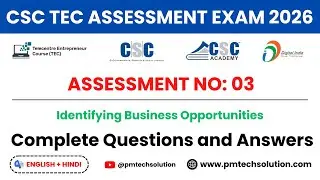 CSC TEC Assessment Exam Questions and Answers 2026 | English & Hindi | Assessment 3 #tecassessment