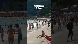 Beach Compilation of Cinque Terre Monterosso Al Mare ✨☀️🏖🇮🇹 #shorts #beachwalks #summer #travel