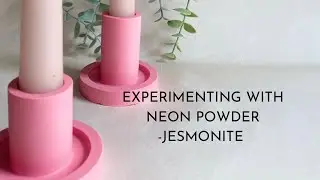 Trying out neon pigments with @jesmonite  and @Resin_Pro