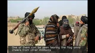 Taliban militants remove Pak flag from trucks carrying aid for Afghanistan, tear it