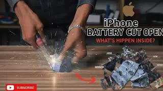 👉 iPhone Battery Ko Cut Kiya 🔥 Inside Battery Explosion Test | iPhone Battery Danger