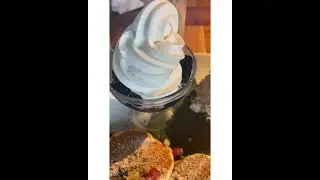 Hawaiian Pancakes /  Caf'e  au  lait, with deep Rich Aroma and Flavor milk