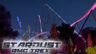 STARDUST | RMC T-Rex Coaster | Nighttime Front POV | Planet Coaster 