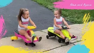 plasma car for kids - the plasma car or wiggle car- super fun with Alma & Ayana